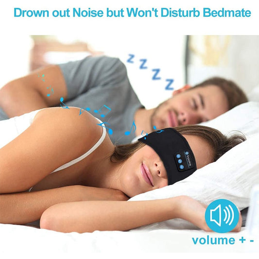 Bluetooth Sleep Headband - Soft, Wireless, and Comfortable for Side Sleepers & Sports