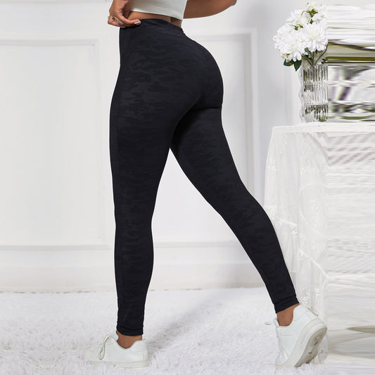 Shascullfites Melody X Cross Black Camo V-Shape Bum Lift Leggings